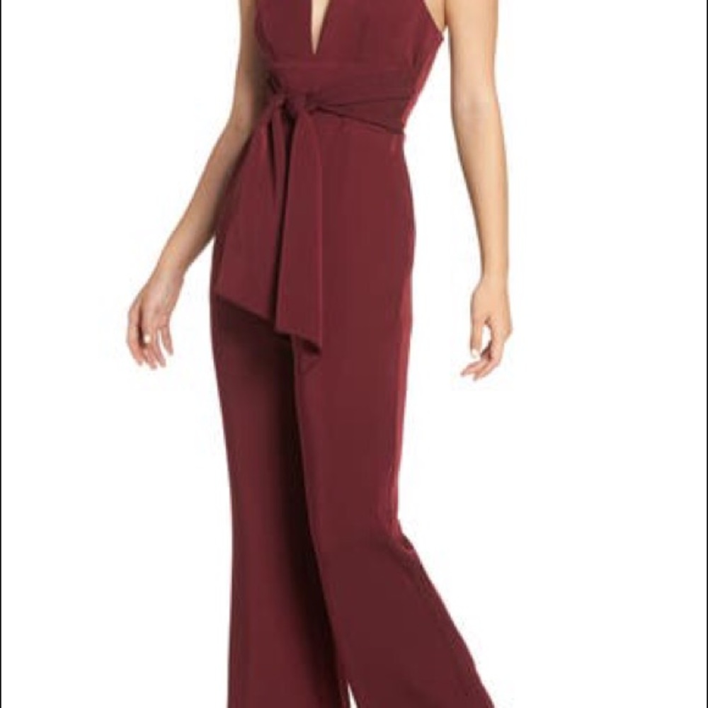 Burgundy jumpsuit